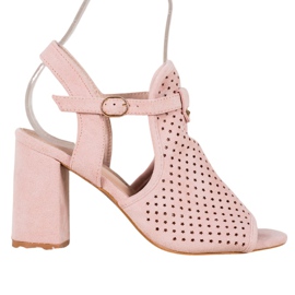 Small Swan Openwork sandaler i stjärnor rosa