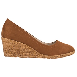 Goodin Mocka pumpar i mocka brun