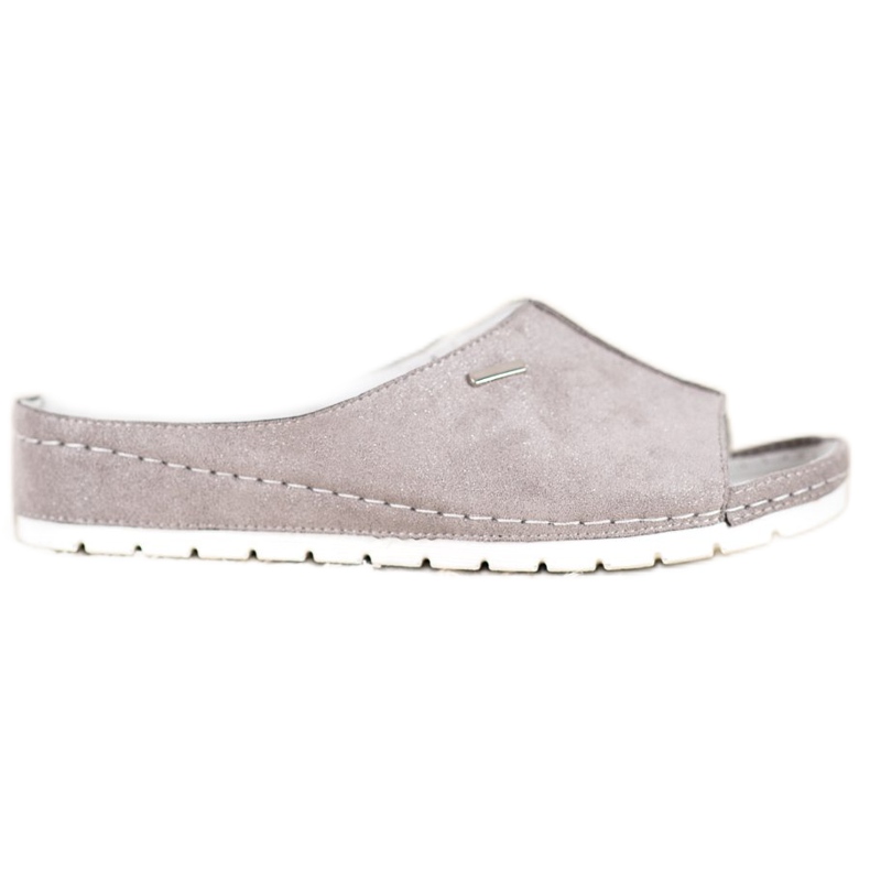 Bekväma VINCEZA glitter tofflor grå