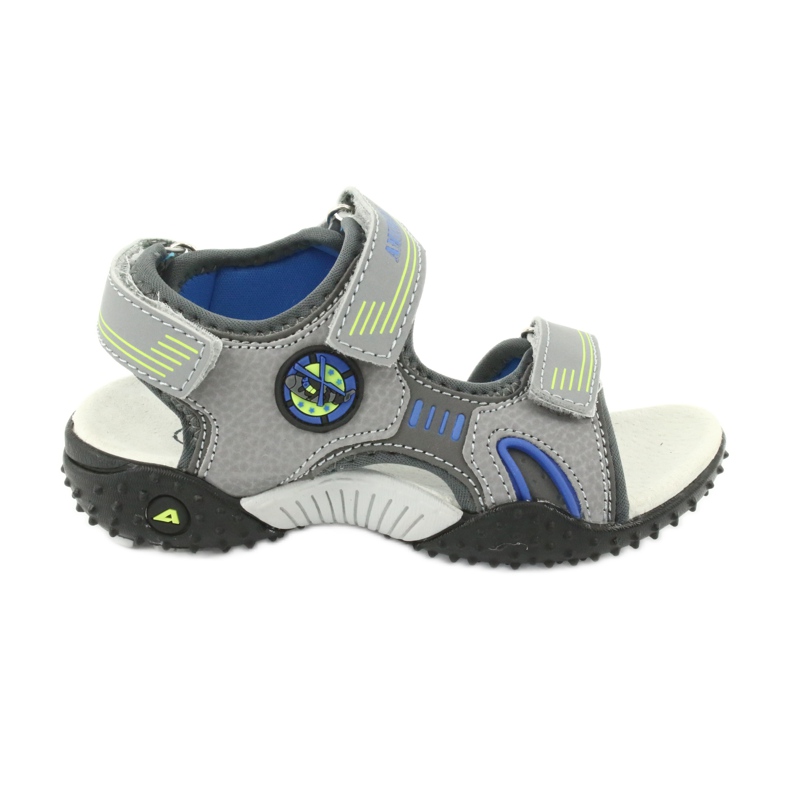 American Club Amerikanska HL20/20 läder innersula sandaler, gråblå