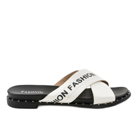 White fashion 888-1 tofflor vit