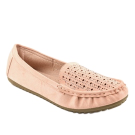 Naken openwork loafers med paljetter YSD823Y beige