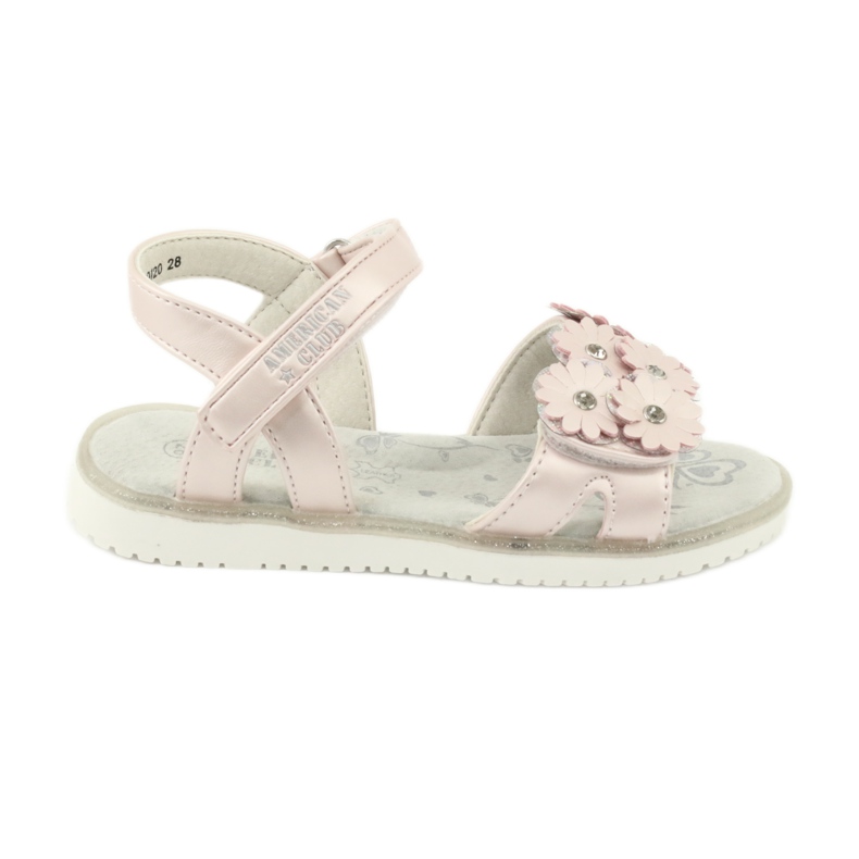 Rosa sandaler med pärlpaljetter American Club XD10/20