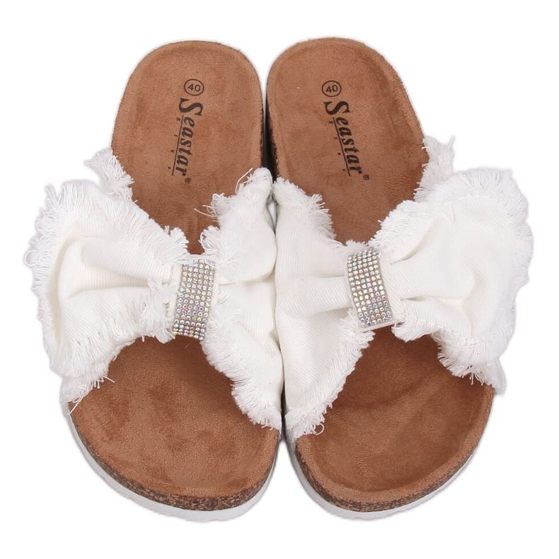 Canvas tofflor på korken vita BG60P Vit