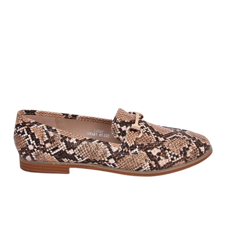 Dam loafers ormskinn T356P Snake Beige