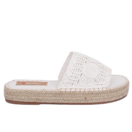 Vita espadriller T353P Vit