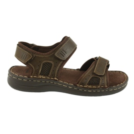 Bekväma American Club CY13 / 20 lädersportsandaler brun