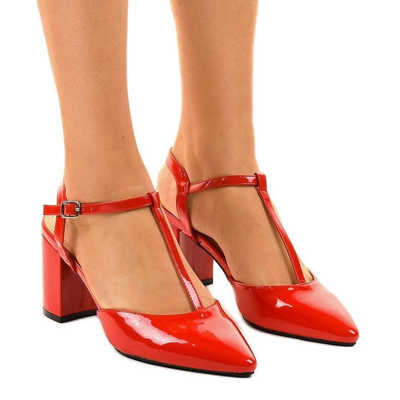 Röda pumpar på D85-17 stolpen