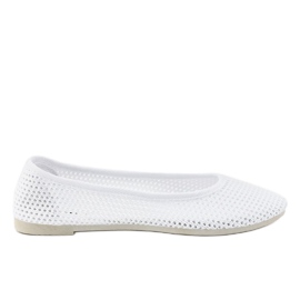 Vit spetsballerinas JX56