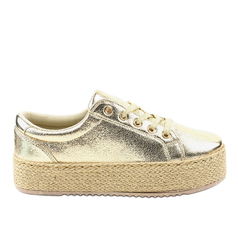 Guldspetsade espadriller 6220 gyllene