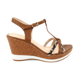 Sandaler på kilen Sergio Leone SK308 brun