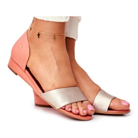 Sandaler för kvinnor Maciejka Leather Peach 1971 Nomara orange gul