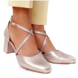 Dampumpar Maciejka Läder Gyllene 04070-25