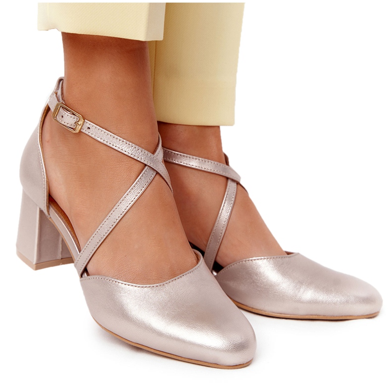 Dampumpar Maciejka Läder Gyllene 04070-25