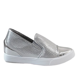 Silver wedge sneakers DD439-2 grå