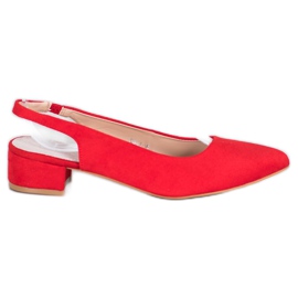 Goodin Pumpar med en upptäckt klack röd