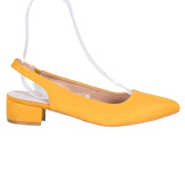 Goodin Pumpar med en upptäckt klack gul