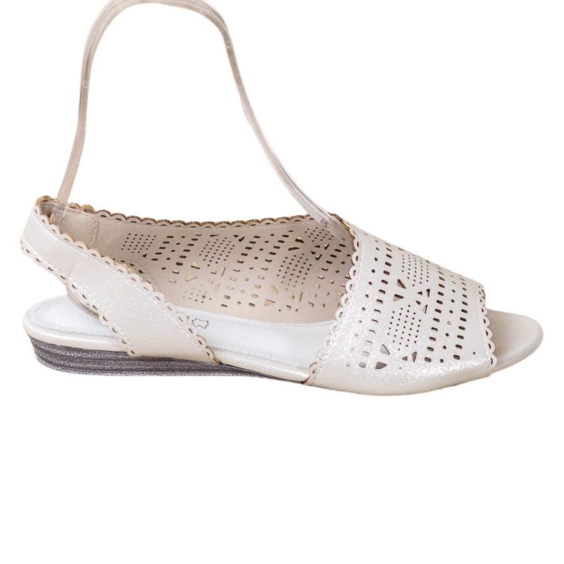 Goodin Glänsande silver sandaler grå