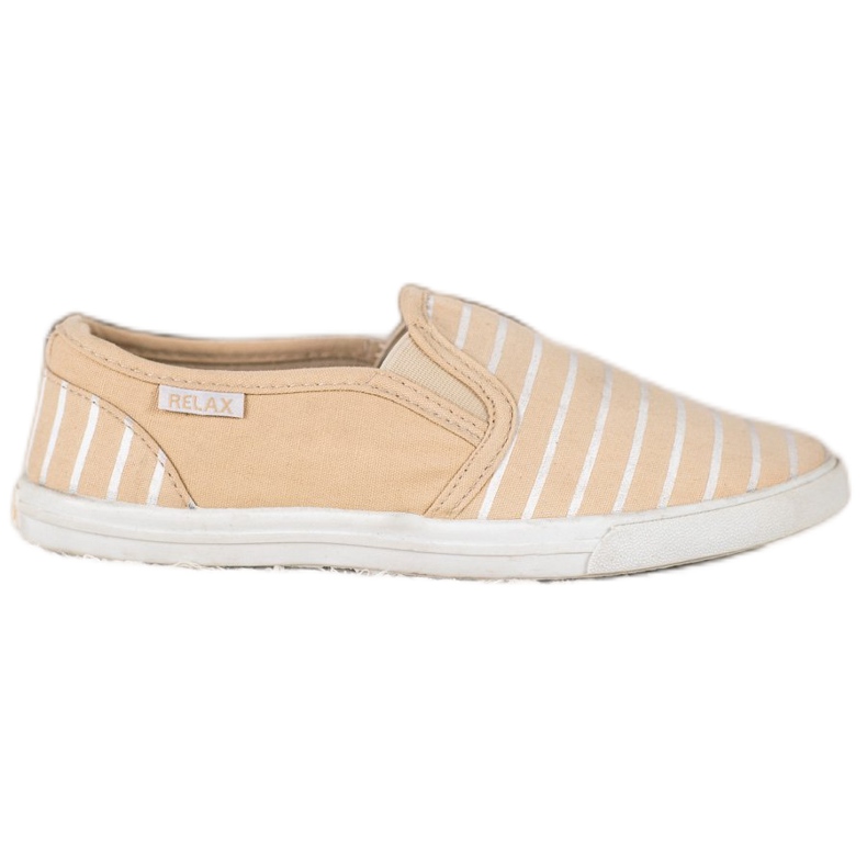 Balada Beige slipons med ränder