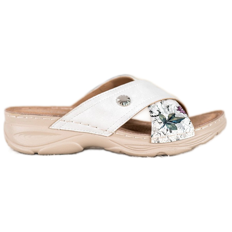 Tofflor på VINCEZA -plattformen vit