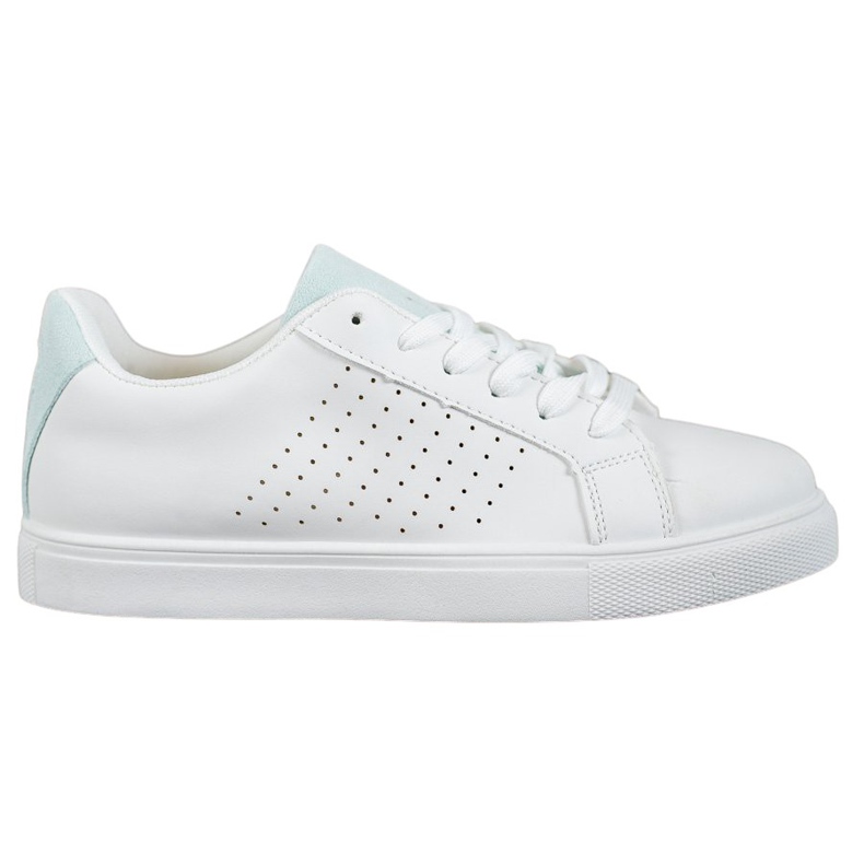 SHELOVET Vita skor med mockaskär