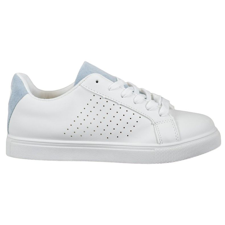 SHELOVET Vita skor med mockaskär