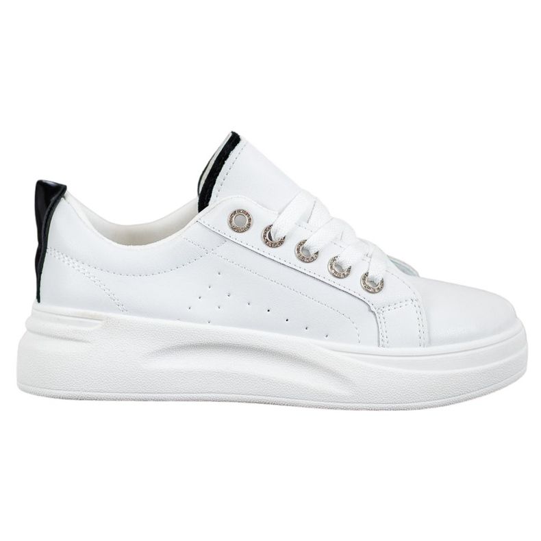 SHELOVET Trendiga sneakers på plattformen vit