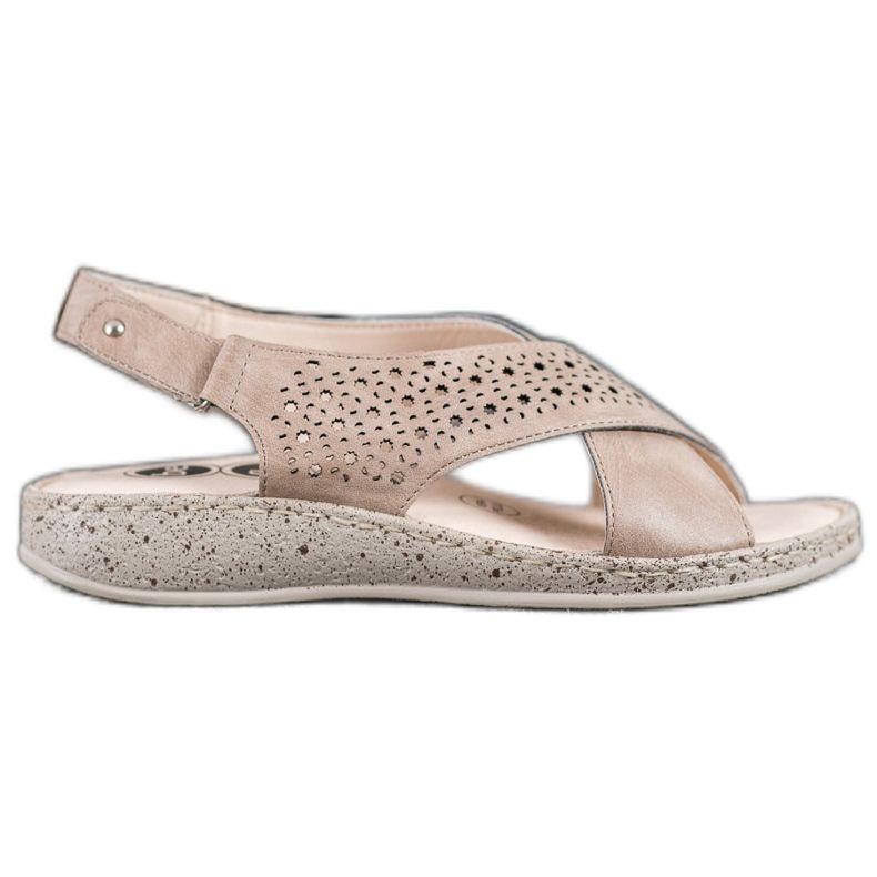 SHELOVET Bekväma kardborresandaler brun