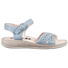 SHELOVET Lätta sandaler på plattformen blå