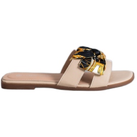 SHELOVET Eleganta tofflor brun