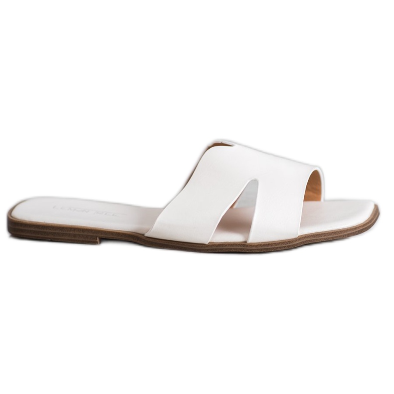 SHELOVET Klassiska Eco Leather Tofflor vit