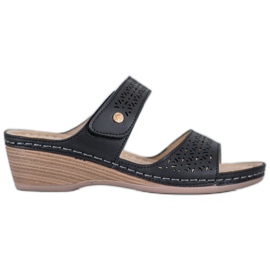 SHELOVET Lätta kardborre tofflor svart