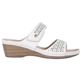 SHELOVET Lätta kardborre tofflor vit