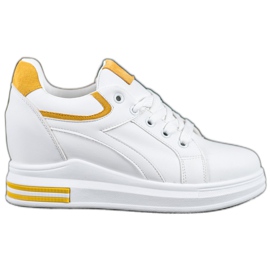 Lovery Wedge Sneakers vit