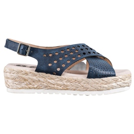 SHELOVET Espadrilles sandaler blå