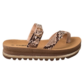 Comer Tofflor På Modeplattformen mångfärgad