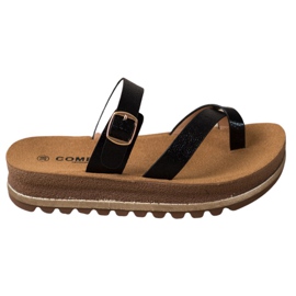 Comer Tofflor På Modeplattformen svart