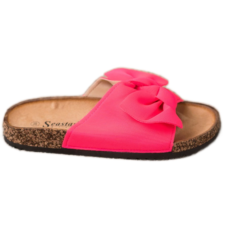 Seastar Neon tofflor med rosett rosa