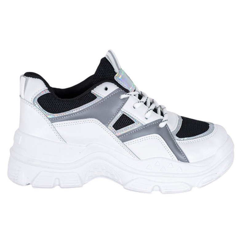 Sweet Shoes Knutna sneakers vit svart