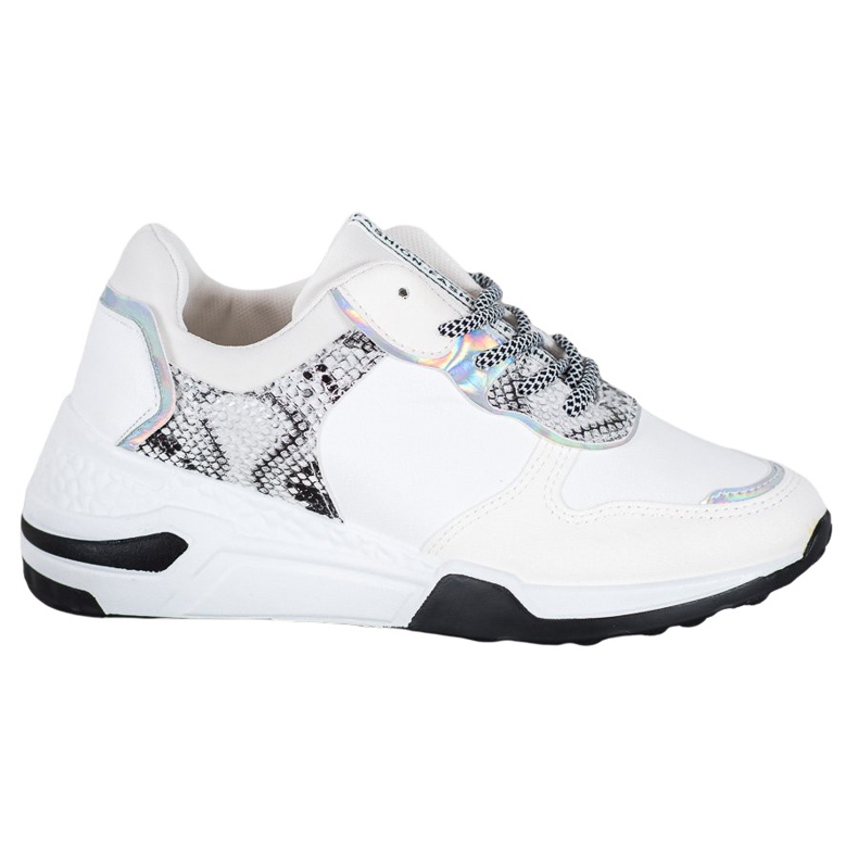 SHELOVET Snake Print Sneakers vit mångfärgad