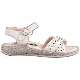 SHELOVET Lätta sandaler på plattformen beige