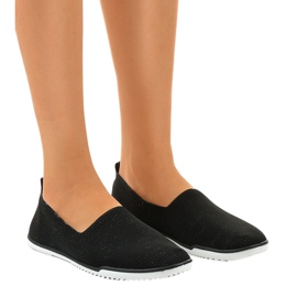 Svarta GF-HJS12-1 Lycra Slip-On Sneakers