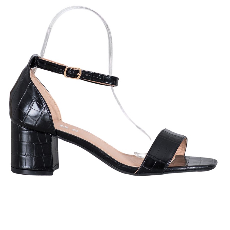 SHELOVET Casual sandaler på en bar svart