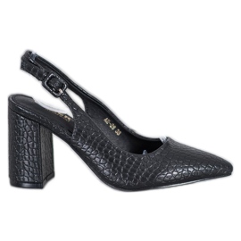 Comer Klassiska pumpar med öppen klack svart