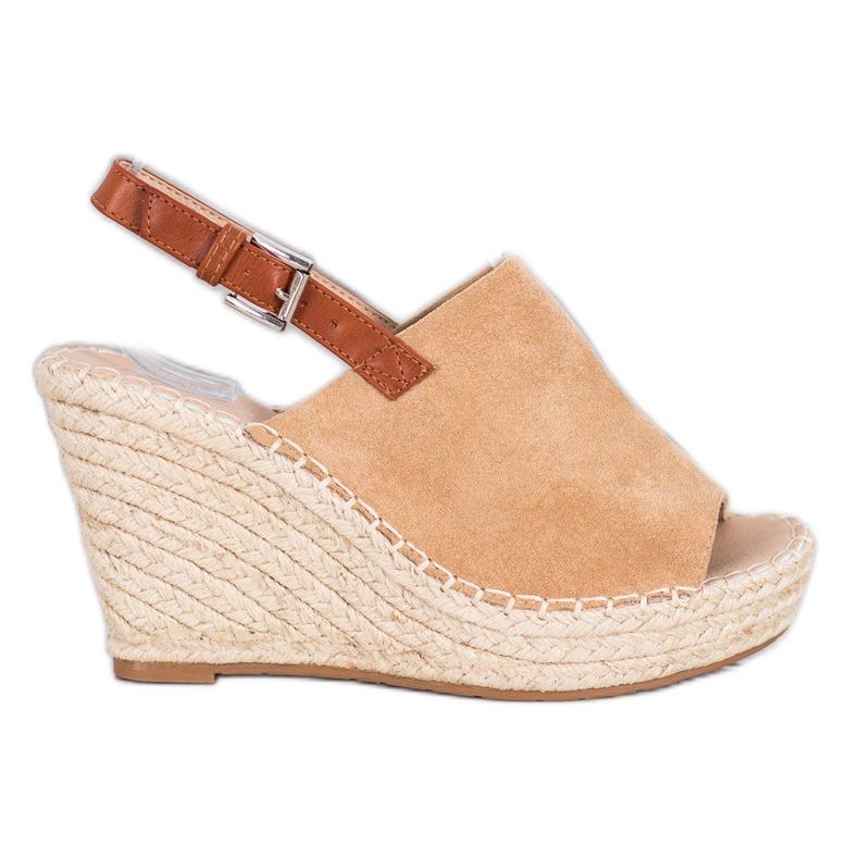 Small Swan Trendiga sandaler i mocka brun