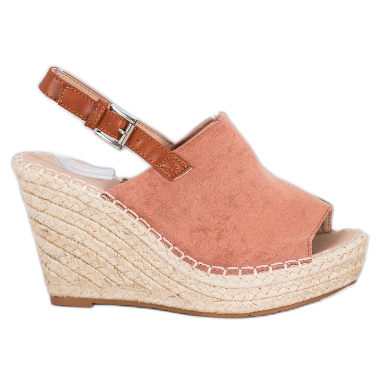 Small Swan Trendiga sandaler i mocka rosa