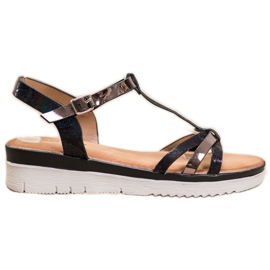 Small Swan Sandaler med Holo -effekt svart