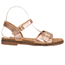 Small Swan Gyllene sandaler med spänne