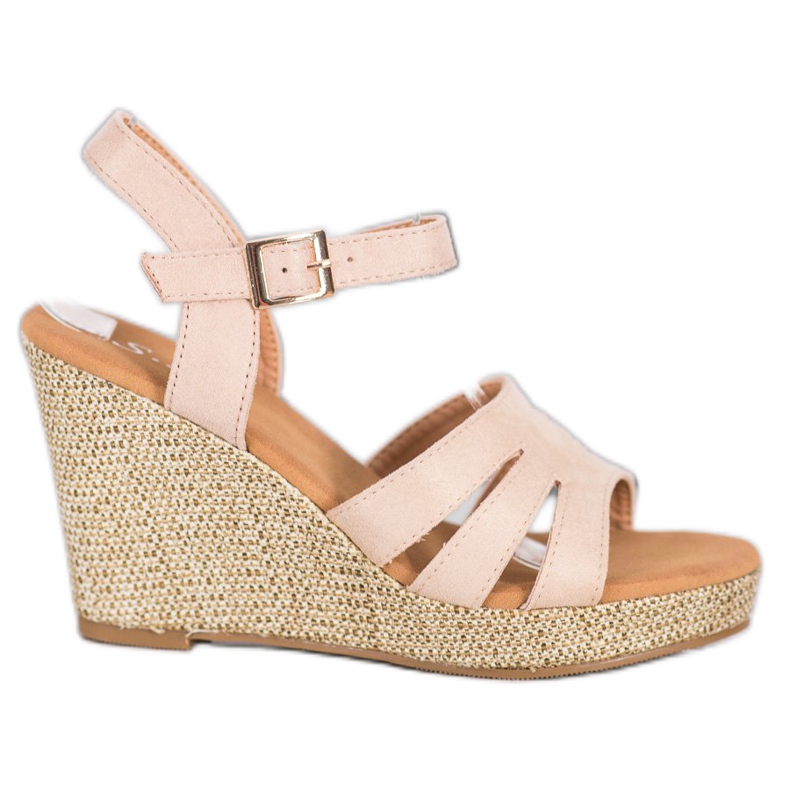 Small Swan Klassiska sandaler tillverkade av ekoläder beige