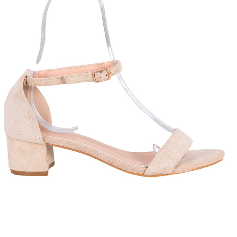 Small Swan Lågklackade sandaler brun